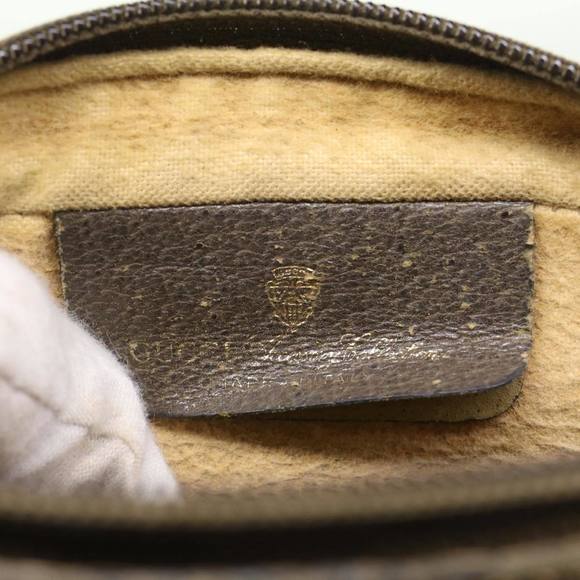 GUCCI GG Canvas Web Sherry Line Clutch Bag Beige Red Green 56.01.012 Auth yk8055 - Picture 12 of 16